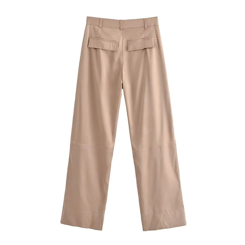 Calça Cargo de Cetim