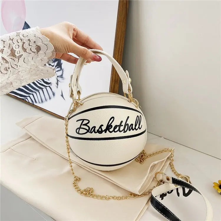 Bolsa de Ombro Formato Bola de Basquete