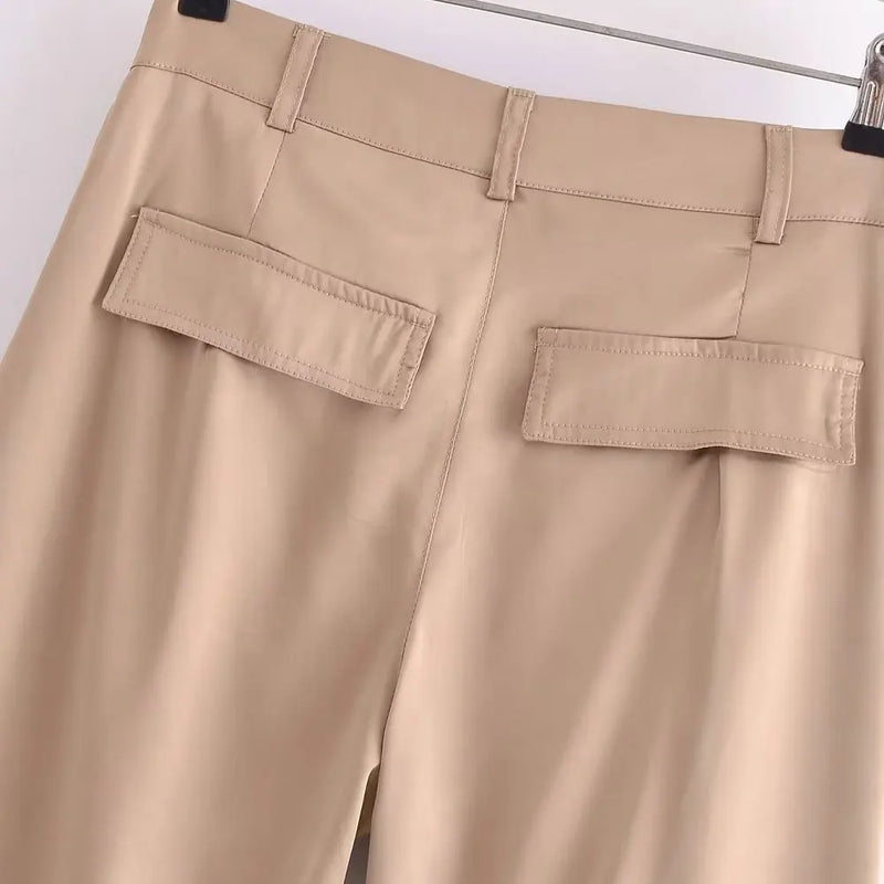 Calça Cargo de Cetim