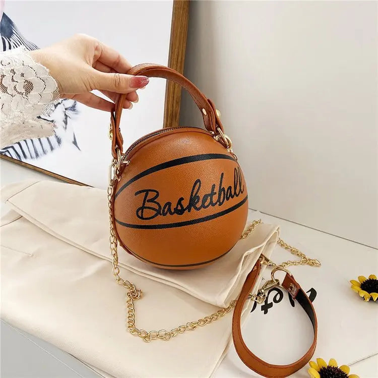 Bolsa de Ombro Formato Bola de Basquete