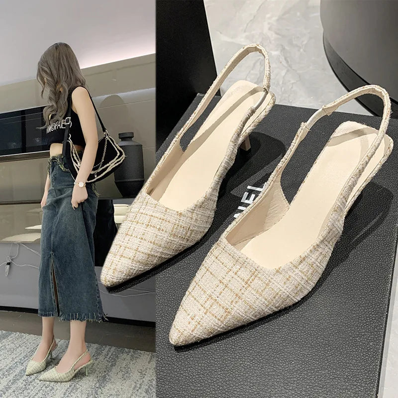 Scarpin Salto Baixo Slingback Maria